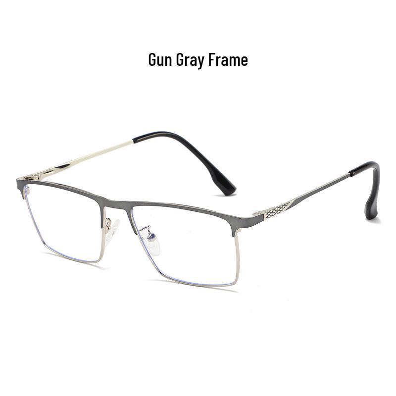 Men's Ultra-Light Blue Light Blocking Glasses with Color-Changing, Full-Frame Flat Lenses – Compatible with Migraine and Myopia Lenses.