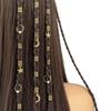 34-Piece Star & Moon Dreadlock Hair Beads Set - 25 Personalized Hair Rings & Extensions