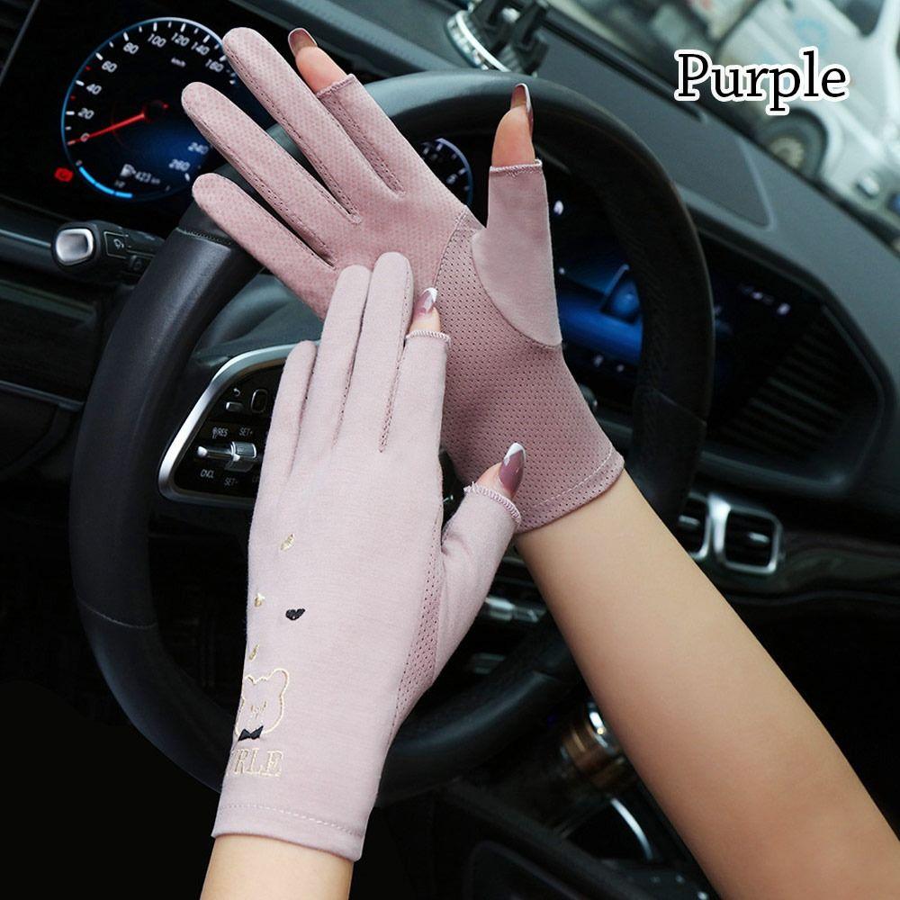 Cycling Driving Running Thin Sun Protection Sunscreen Gloves Sunscreen Mittens Anti-UV