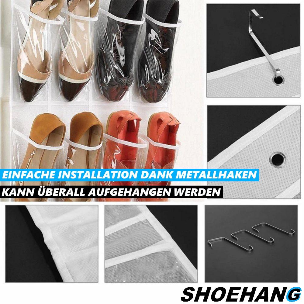 SHOEHANG Storage Hanging Shelf Organizer Shoe Holder Shelf Door 24 Compartments