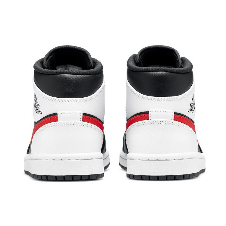 Air Jordan 1 Mid Chile Red Unisex-Sneakers Weiß Schwarz 554724-075