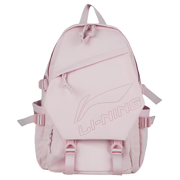 Li Ning Fabric Backpack Women s Cherry Blossom Pink YBST188-4 One Size