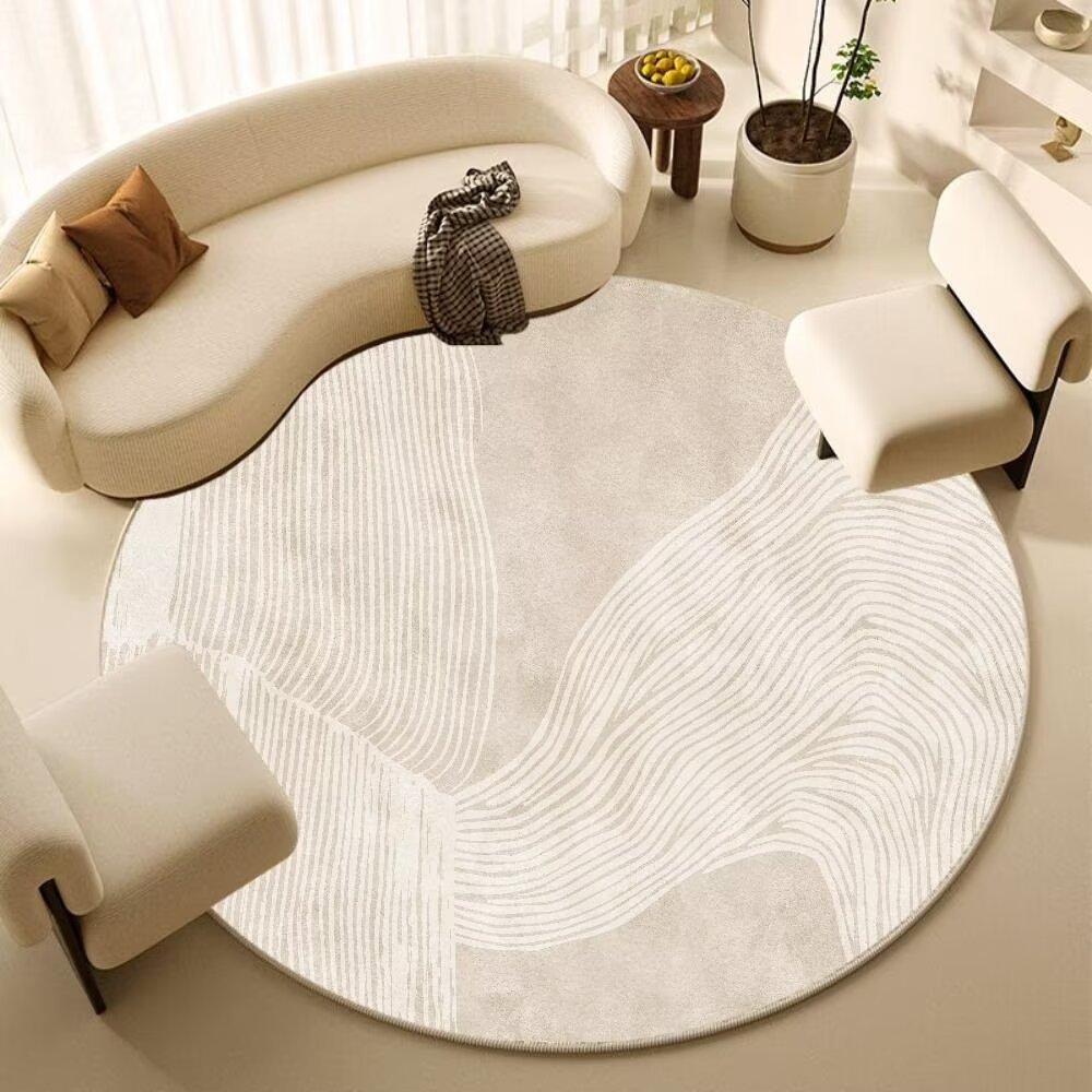 Round Carpet Bedroom Computer Chair Floor Mat Living Room Sofa Floor Mat Home Study Rocking Chair Foot Mat