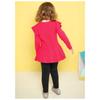 Korean Kids Rabbit Ruffle Outfit Set Girls Pink Flare Top Pants 2pcs Korean Design Children Clothes
