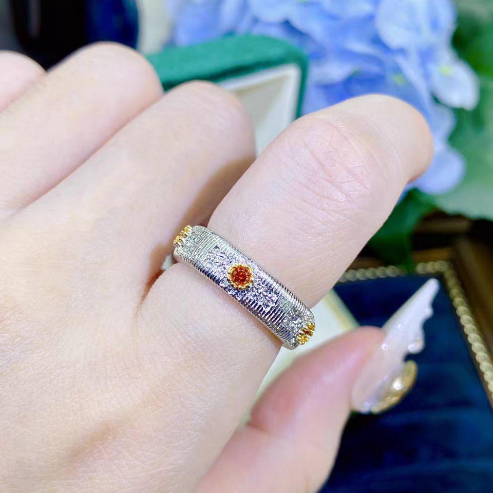 Vintage-Style French Brushed Flower Ring – Luxury Women's Fashion Jewelry