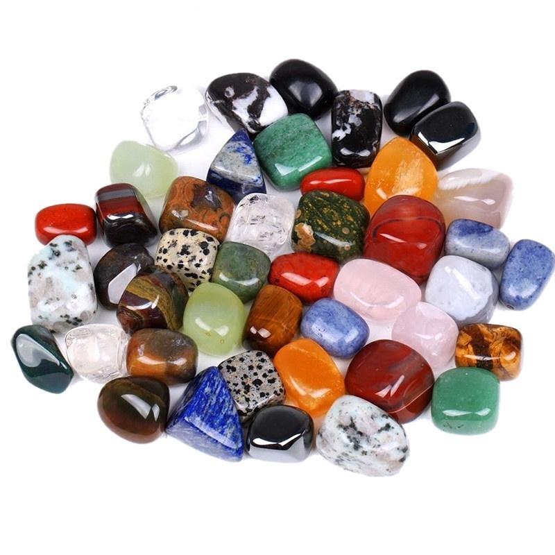 5 Stück Großpackung gemischte natürliche verschiedene Trommelsteine ​​Kristallheilung Reiki 10-25mm MIX FARBE
