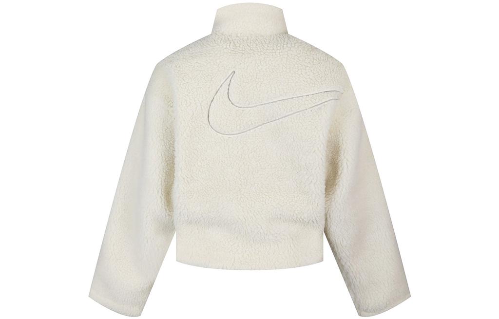 Nike Velvet Jackets Women's White Stand Collar Moderate CU6640-238