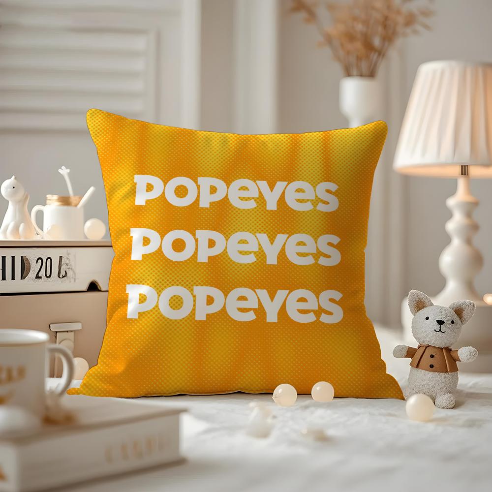 

Popeyes Cushion Cover Anti-dustmite Pillowcase Invisible Zipper Silky Short Plush Sofa Cushion Cover 12x12Inch