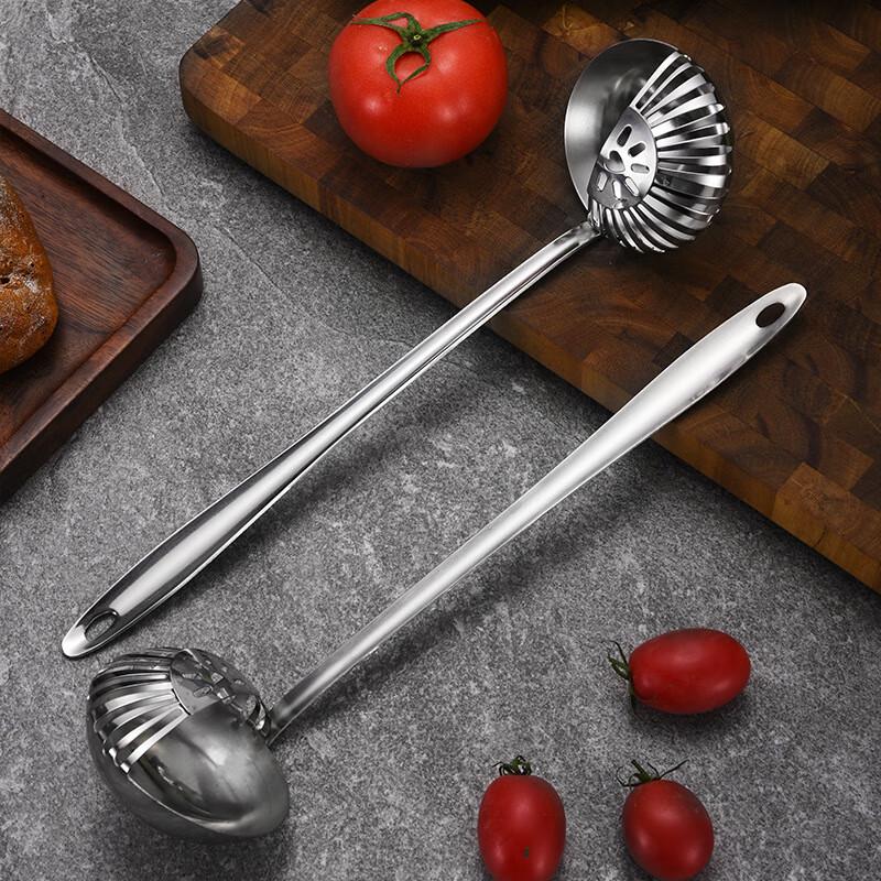 Dual-Purpose Stainless Steel Hot Pot Ladle and Skimmer