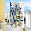 Cristiano Ronaldo's Blue Suit Beach Towel High Absorbency & Quick-Dry Comfortable Lightweight
