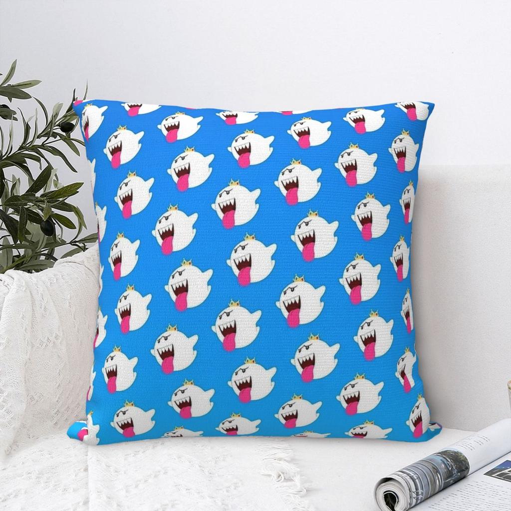 King Boo Video Games Pillowcase Polyester Cushion Cover Decorative Super Marios Throw Pillow Case Cover Home Zipper 40X40cm