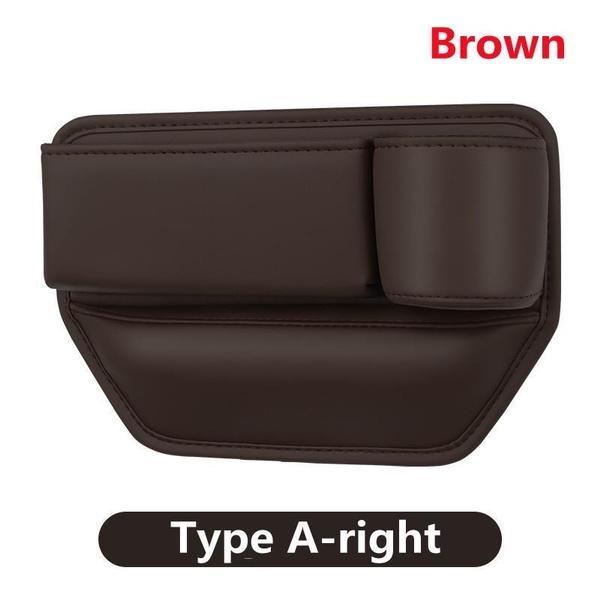 1Pc  Universal Car Seat Gaps Storage Box With Cup Holder, PU Leather Storage Box, Car Front Seat Gaps Filler, Car Interior Accessories