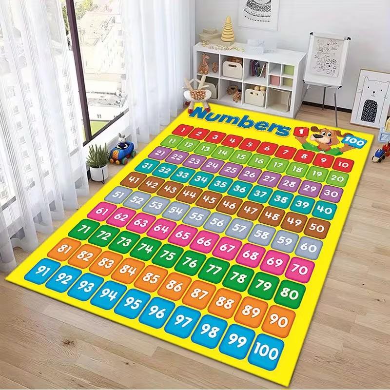 

Educational Numbers 1-100 Kids Play Rug, Colorful Math Learning Area Carpet, Non-Slip Washable Floor Mat for Playroom 40cm x 60cm