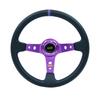 Volante da Corsa in PVC da 14 Pollici, 350mm con Finitura a Grana di Litchi, Montaggio Universale