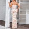 Women's Summer Floral Bodycon Maxi Dress Spaghetti Strap Sleeveless Boho Long Dresses