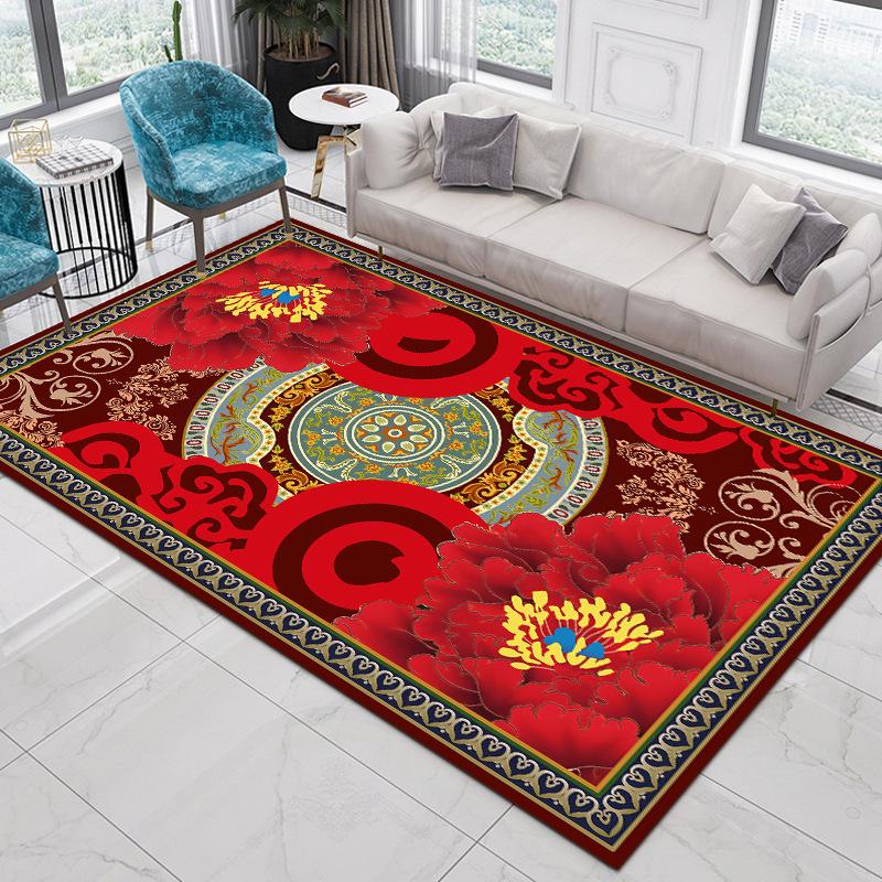Living Room Carpet Nordic Ethnic Style Home Decoration Coffee Tables Large Area Plush Mat Bedroom Vintage Rug