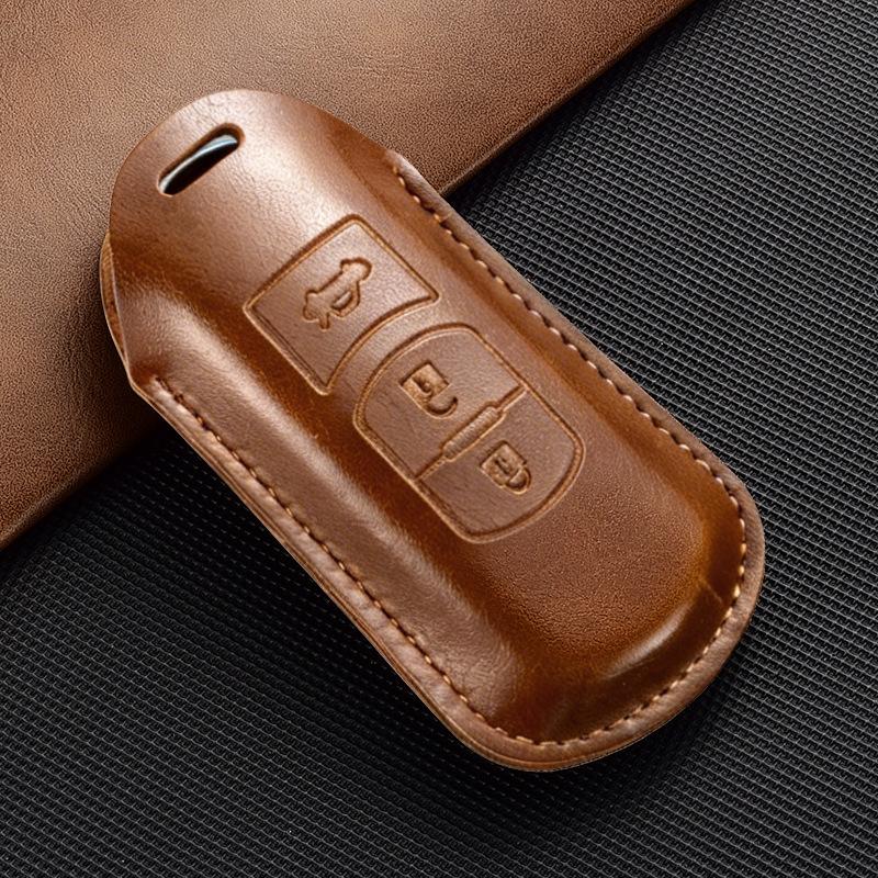 Applicable To Mazda Onxera Leather Key Case CX4 Artez CX5 Horse 3 Shell CX30 Car CX3 Ruiyi X8 Buckle