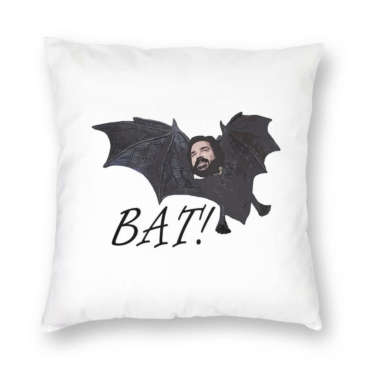 Laszlo Bat Jackie Daytona Square Pillowcase Polyester Linen Velvet Printed Zip Decor Pillow Case Sofa Cushion Cover Peach skin 18*18(CM)-1Pcs