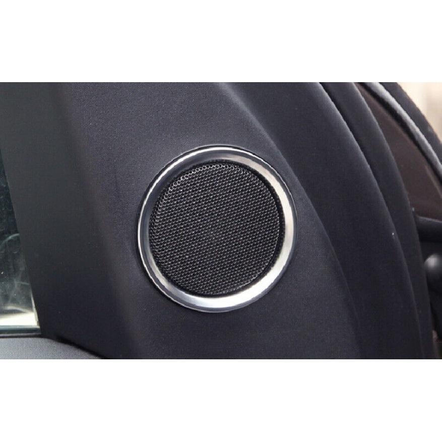 For LR Discovery Sport 2015-2019 Matte Silver A Pillar Speaker Sound Ring Trim