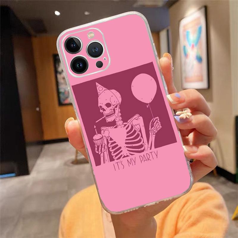 

Phone Case For iphone 17 Pro Max Air 16 15 14 13 Pro Max 15 16 Pro 15Plus Skeleton iphone 15ProMax