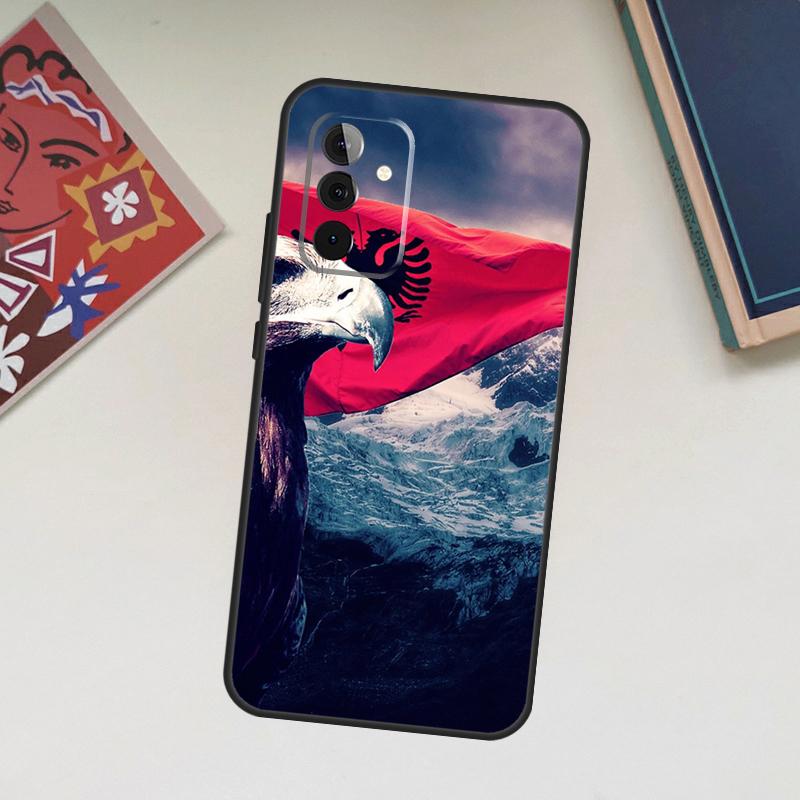Albania Flag Eagle Case For Samsung Galaxy A13 A53 A33 A23 A06 A56 A16 A36 A55 A35 A17 A54 A34 A14 A52 A32 A15