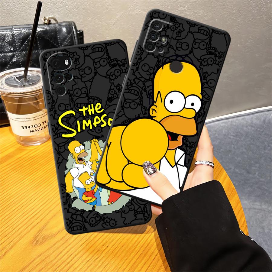 Case for Motorola Moto G22 Edge40 G51 G73 G60s G32 G71 G50 Edge 20 Pro 30 Lite G52 G53 G30 Phone Cover Cute S-simpsons