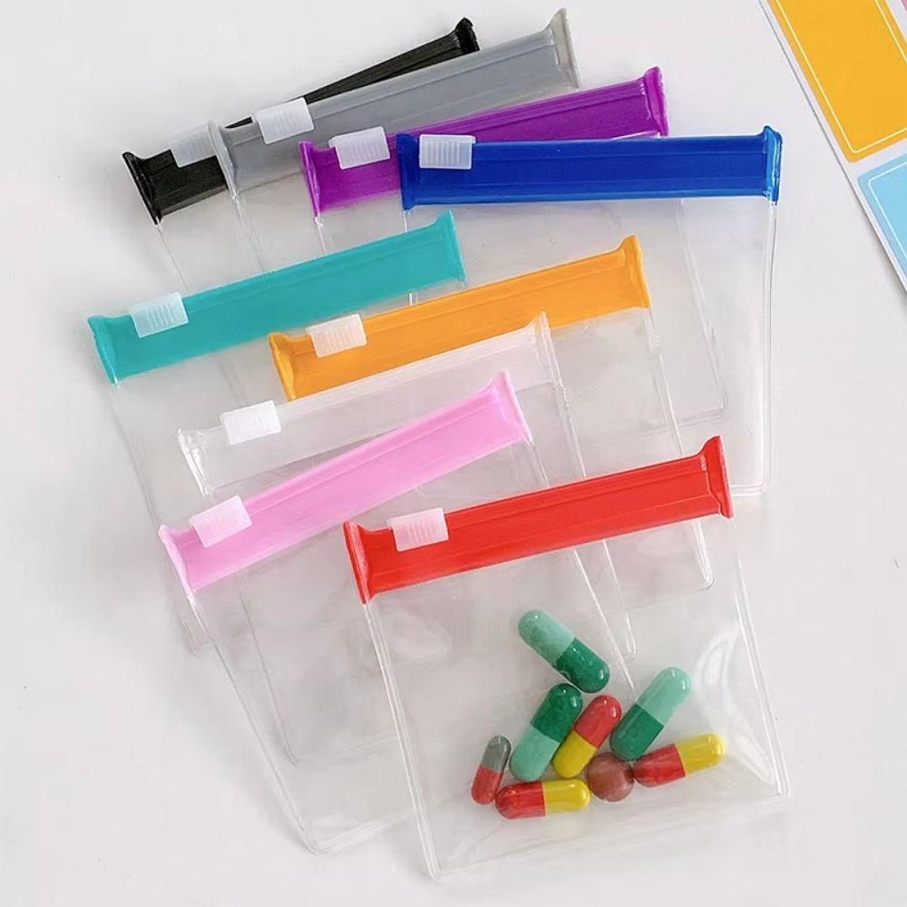 14Pcs Zippered Pill Pouch Bags 7 Color Small Items Storage Bags  Fixed Quantity Items