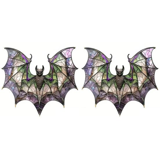 2Pcs Halloween Sun Catcher 2D Acrylic Witch Hat Hanging Ornament