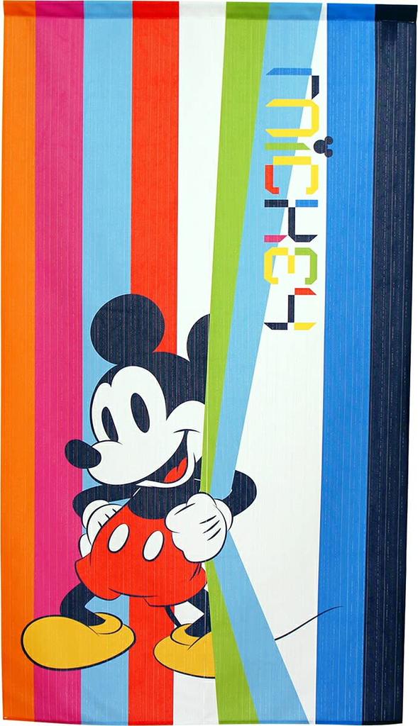 Noren Kobo Disney Tapestry with Mickey Mouse Room Divider 85cm 150cm 95696 Poster, Curtain, Wide, Long, Colourful,