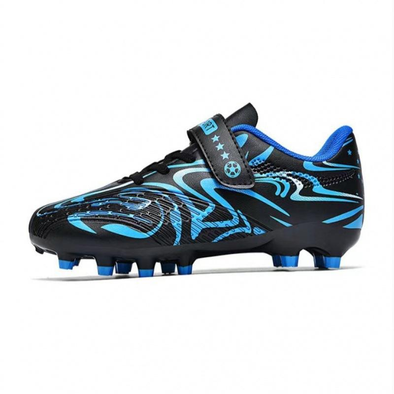Small Size Velcro Football Shoes Boys and Girls Game Broken Nails Primary and Secondary School Students Free Lace-up Professional Training Shoes