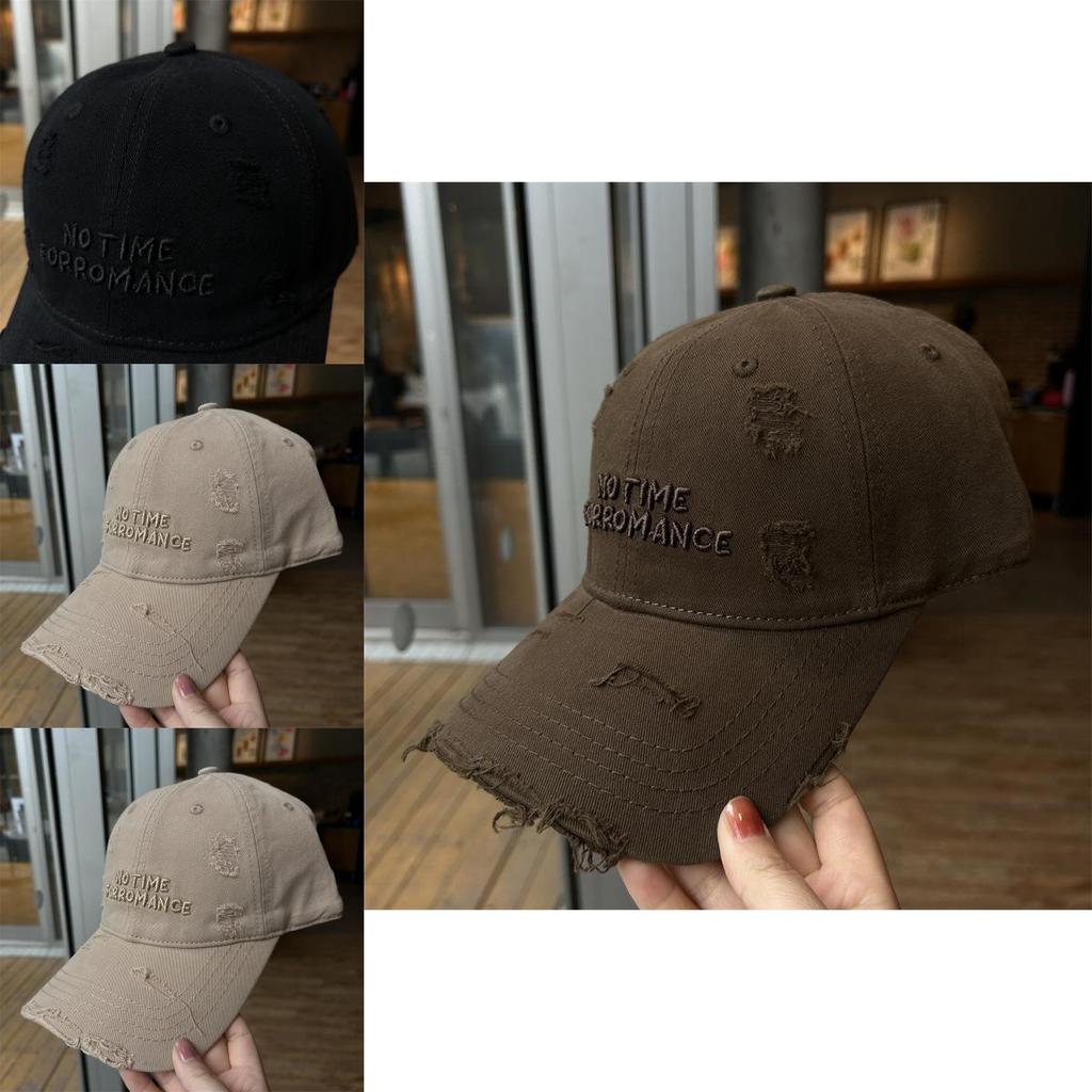 Vintage Baseball Cap With Adjustable Fit Cotton Material For Spring Casual Wear