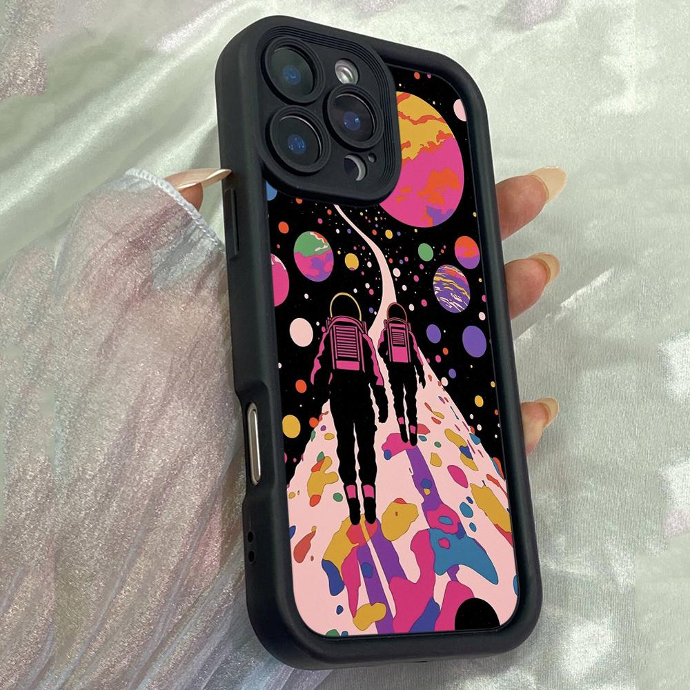 JT370 Neon Planetscape for iPhone 17 16 15 14 13 Pro Max Samsung S26 S25 Ultra A17 A07 A56 A16 Xiaomi 15T Redmi 15c Note 14 13 Soft Case