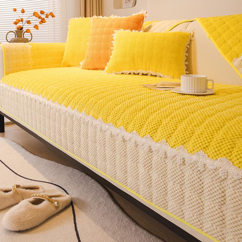 Sofa Cushion Autumn and Winter, New Winter Plush Sofa Cover Cushion Cover, High-quality Armrest, Protective Shell