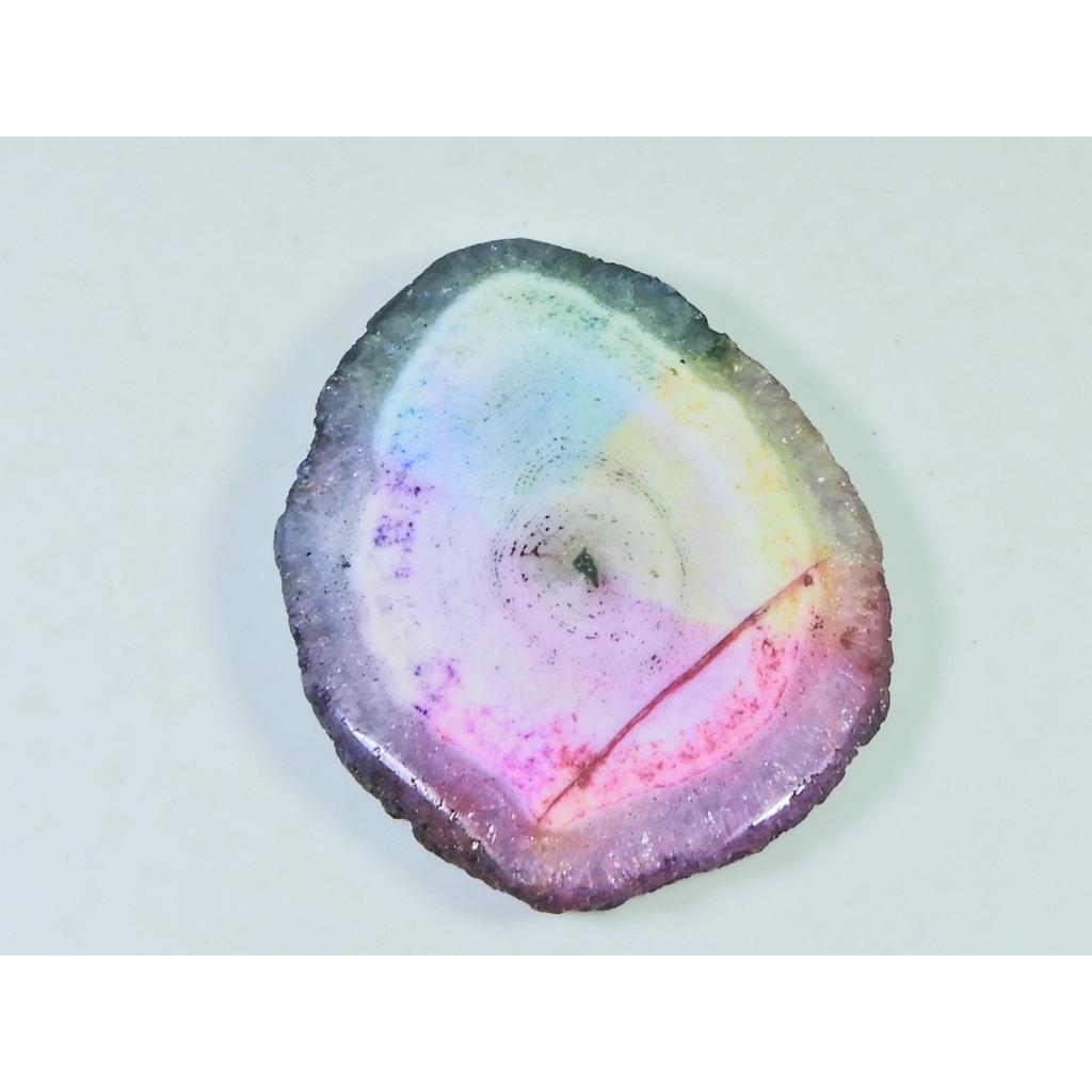 38X47X06MM Enhanced Solar Druzy Agate Fancy Cabochon Loose Gemstone 104Cts. B-354