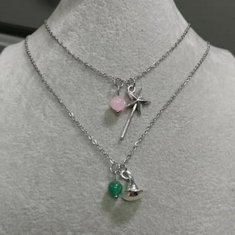 

Magic Witch Hat Crystal Stone Pendant Necklac Vintage Clavicle Necklac Halloween Zircon Accessories Gifts