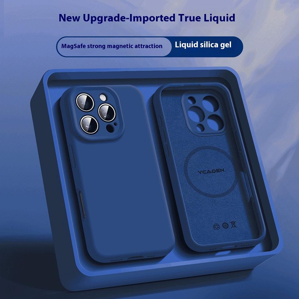 Candy Color Phone Case For iPhone 17 16 15 14 13 12 Pro Max Air For Magsafe Magnetic Wireless Charge Soft Liquid Silicone Cover