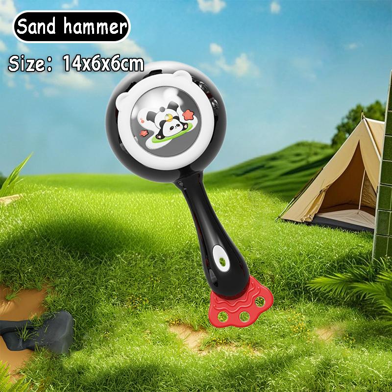 Montessori Music Instruments Toy Baby Dental Gum Sand Hammer Hand Bell Early Visual Stimulation Sensory Instrument Education Toy