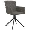 VidaXL 2x Chaises Pivotantes de Salle à Manger Fauteuils à Dîner Chaises de Repas Chaises de Cuisine Hauteur Réglable Gris 344791