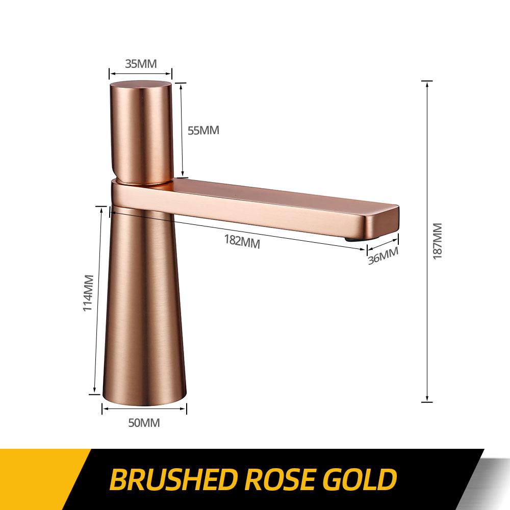 Basin Faucet Gunmetal Bathroom Tap Round Single Handle Single Hole Hot And Cold Water Deck Mounted Sink Mixer