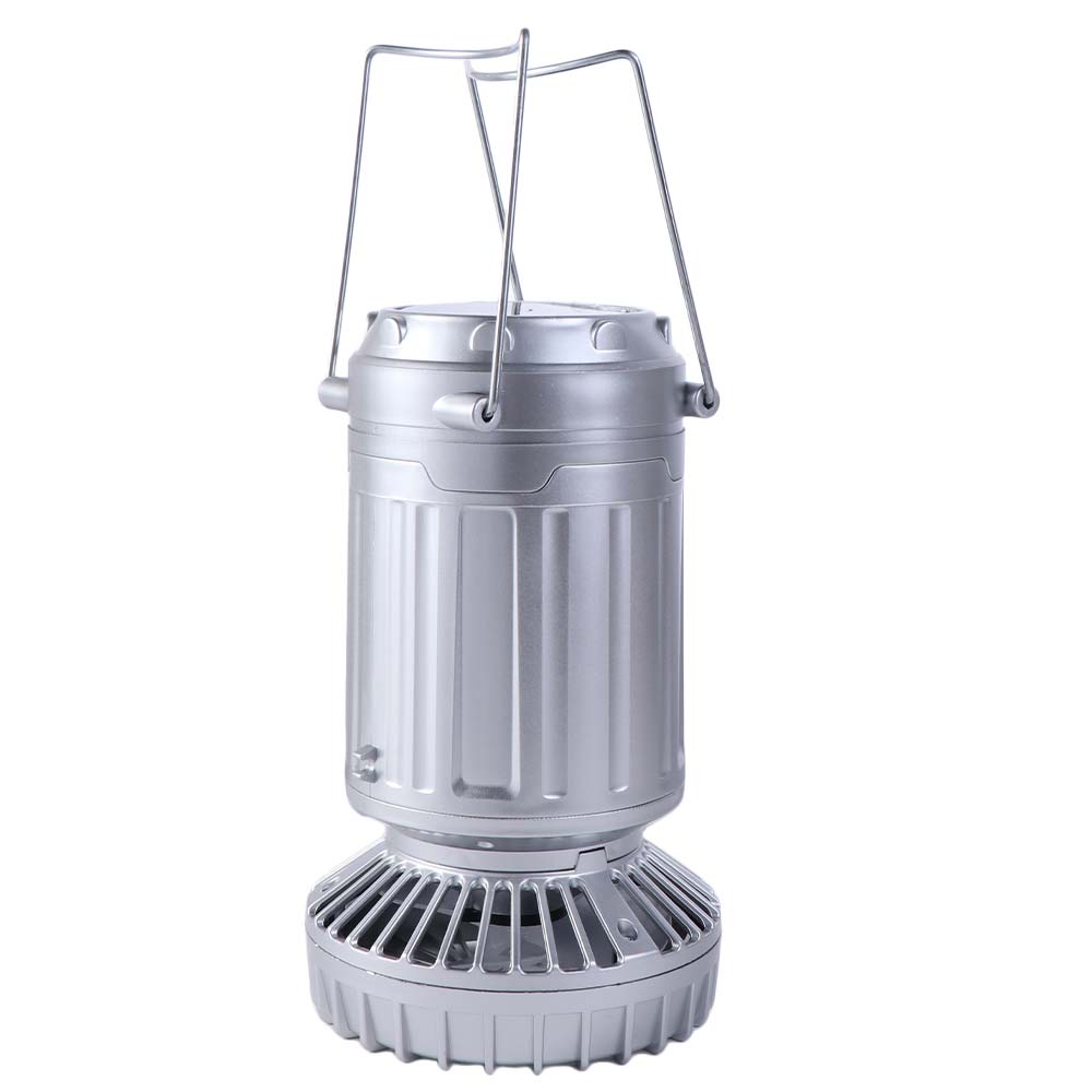 Portable Solar Camping Lantern Solar Powered Rechargeable LED Light Portable Electric Fan  Hiking