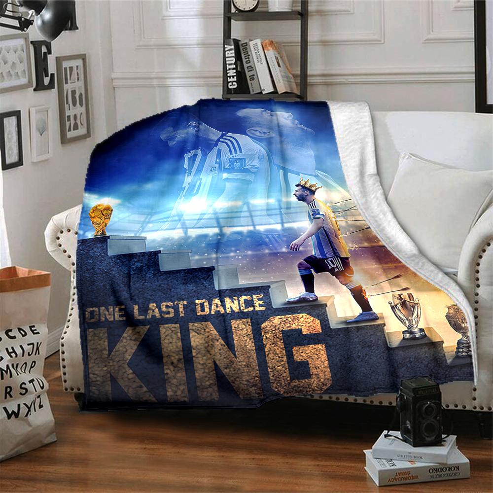 1Pc King'S Final Dance Flannel Blanket, Soft And Comfortable, Casual Warm, Camping Travel, Christmas, Halloween Xmas Gift L1562
