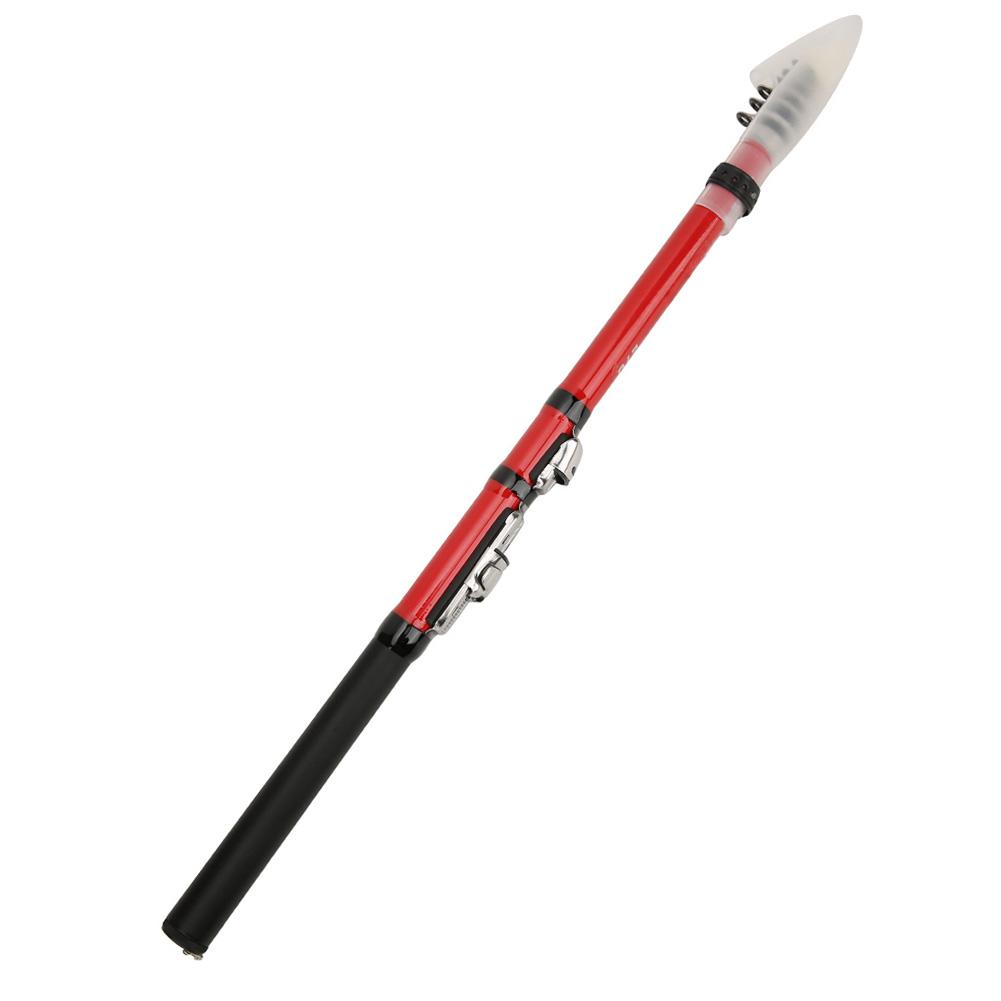 Outdoor Carbon Mini Telescopic Short Section Fishing Rod Pole Soft Tail Tacklered 2.7meters