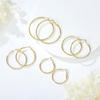 4 Pairs Silver Gold Hoop Earrings for Women | 14K Gold Plated Hoop Earrings Set Hypoallergenic Earring Lightweight Dangle Earrings Set