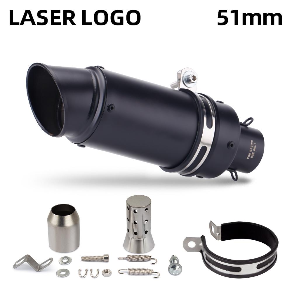 51mm Racing Motorcycle Exhaust Muffler GP-project Universal Sport Bike Muffler