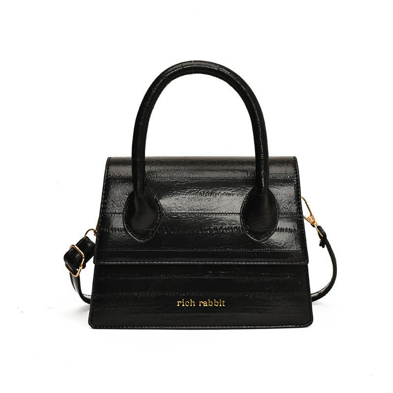 Chic Urban Pu Leather Handbag For Women 2024 Summer Stylish Glossy Shoulder Bag