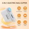 1 Pcs Electric Automatic Nail Clipper Manicure Nail Trimmer 3 In 1 Finger Toe Scissors Pedicure Thick Nails Cutter Sharpener