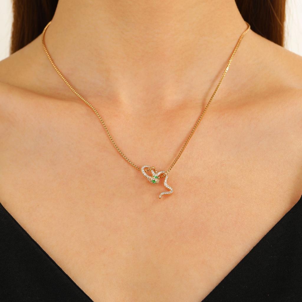 European and American Snake-shaped Design Open Neck Chain Women's Snake Shape Personalized Trend Wind Necklace