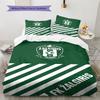 FK Zalgiris Pattern Bedding Set Quilt Cover Pillowcase Home Decor Gift (1 * Duvet Cover + 2 * Pillowcase, Without Core)