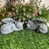 Resin Angel Dog Cat Garden Ornament Handcrafted Animal Memorial Sculpture For Lawn Decor