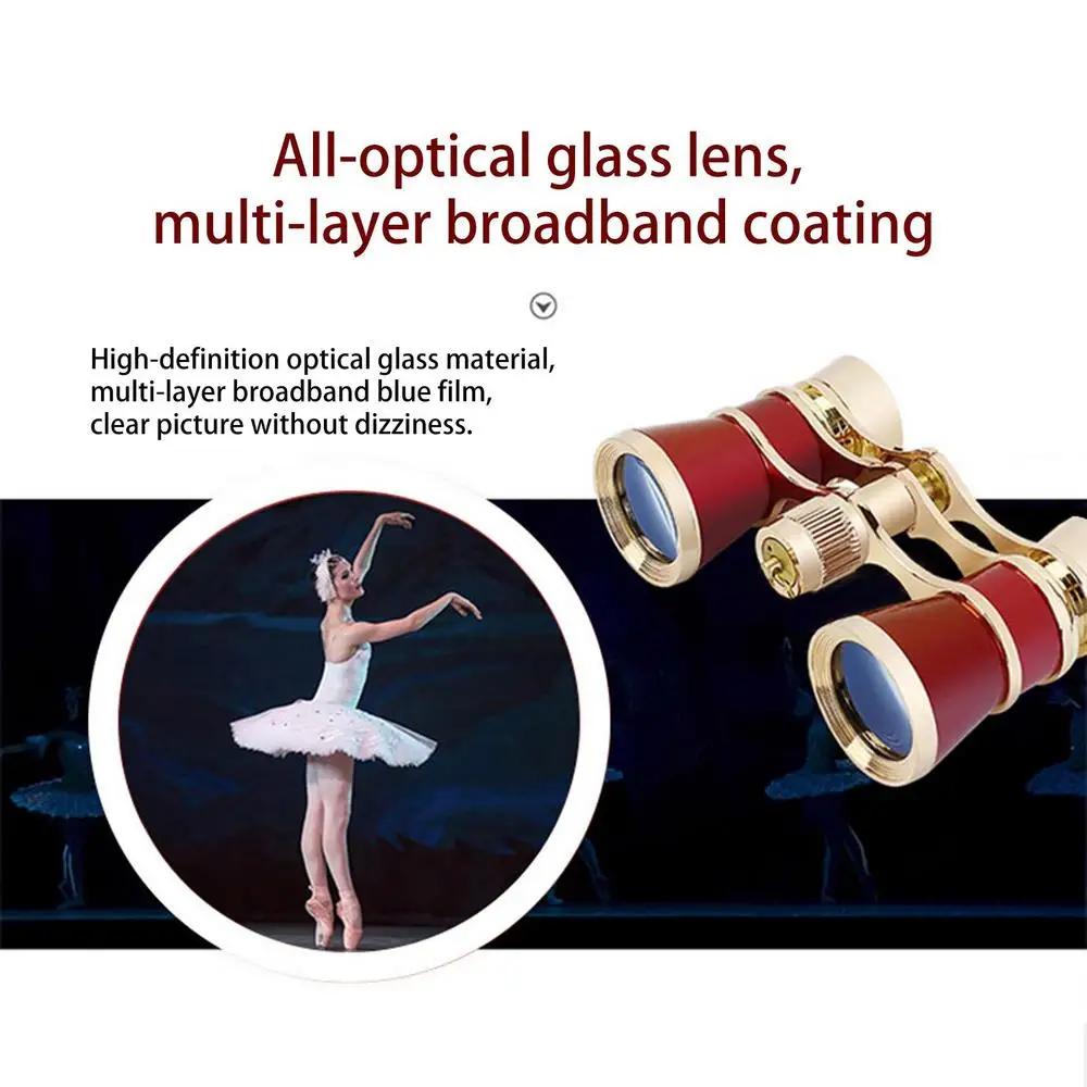 Opernglas Fernglas Metallgehäuse Mit Kette/Griff Theaterfernrohr Damen Mädchen Optisches Design Geschenk Retro Fernglas